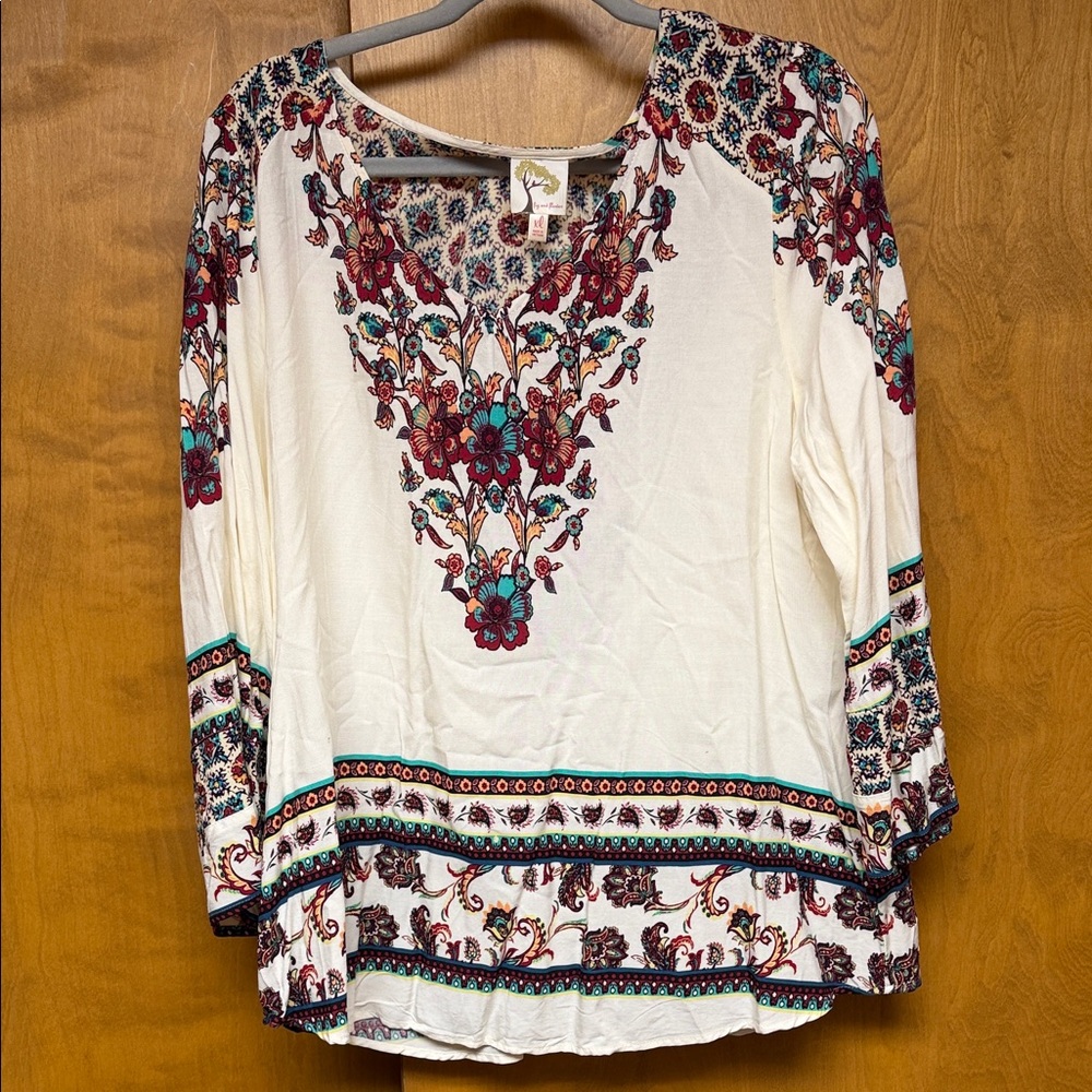 Fig and Flower Cream Floral Blouse, perfect for spring
